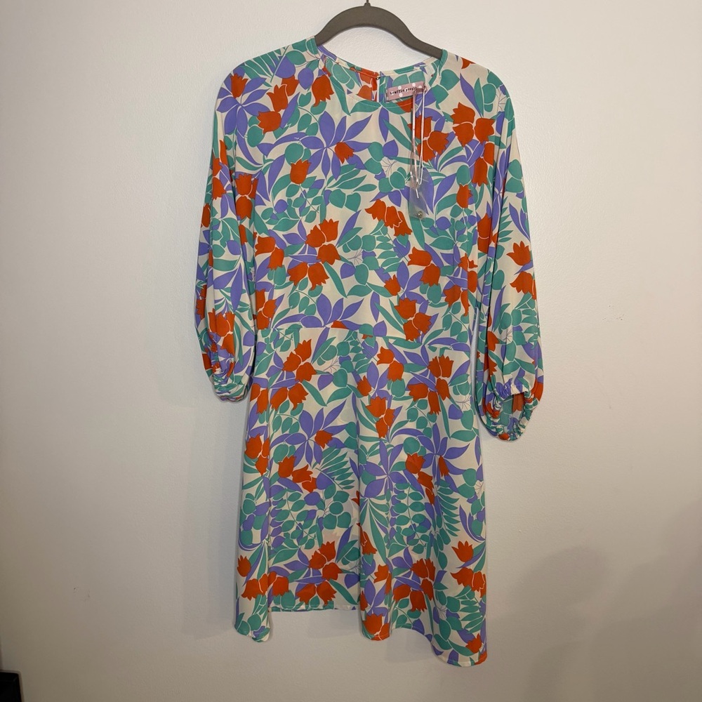 Traffic People Vibrant Orange and Purple Dress, new